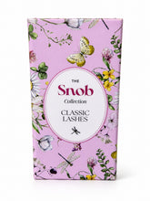 SNOB Classic lash tray pink botanical packaging front view on white background