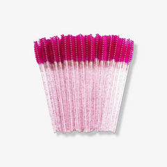 GLITTER PINK MASCARA WANDS - 25 PK