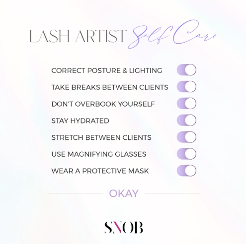 The Importance of Self Care for Lash Artists – SNOB