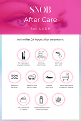 SNOB LASH EXTENSIONS AFTER CARE CARD - PRINT DOWNLOAD