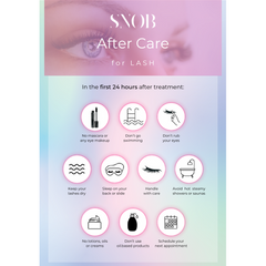 SNOB LASH EXTENSIONS AFTER CARE CARD - PRINT DOWNLOAD
