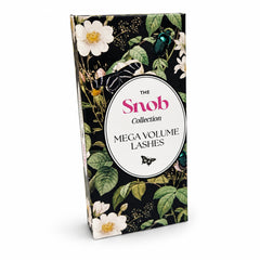 SNOB mega volume lash extension tray floral packaging front view on white background
